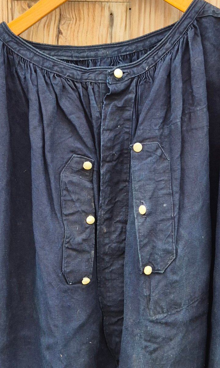 ​Biaude de Maquignon en Toile de Lin  Bleu Nuit fin XIXe 