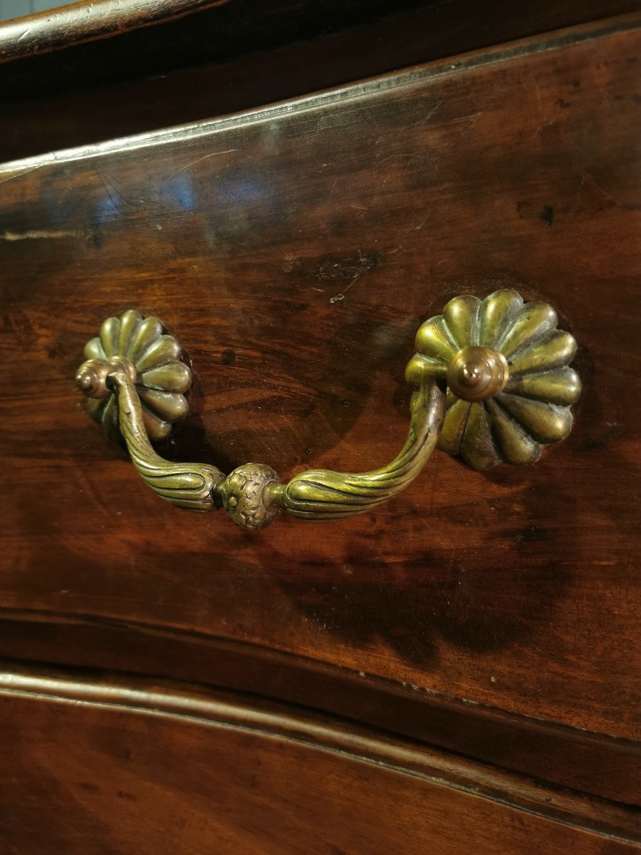 Commode Louis XV En Noyer XVIIIème Siècle -photo-2