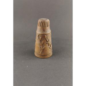 Folk Art Wooden Pepper Shaker