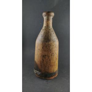 19th Century Popular Art Wooden Bottle