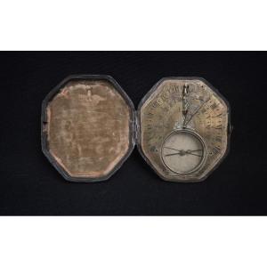 Compass And Sundial Guibout In Paris 18th Century