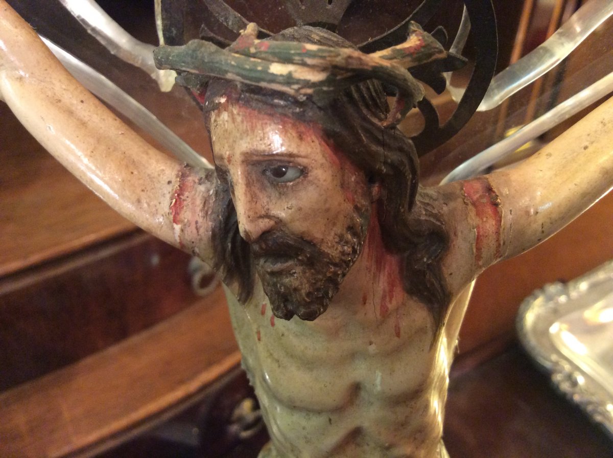 Christ En Bois Sculpté -photo-5