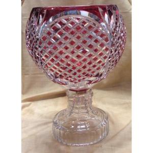 Large “zorba” Crystal Cup Val -saint- Lambert