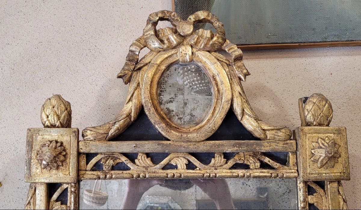 Miroir Louis XVl bois doré, Dans Son Jus -photo-2