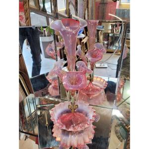 Grand Tulipier En Verre De Murano Parfait état 