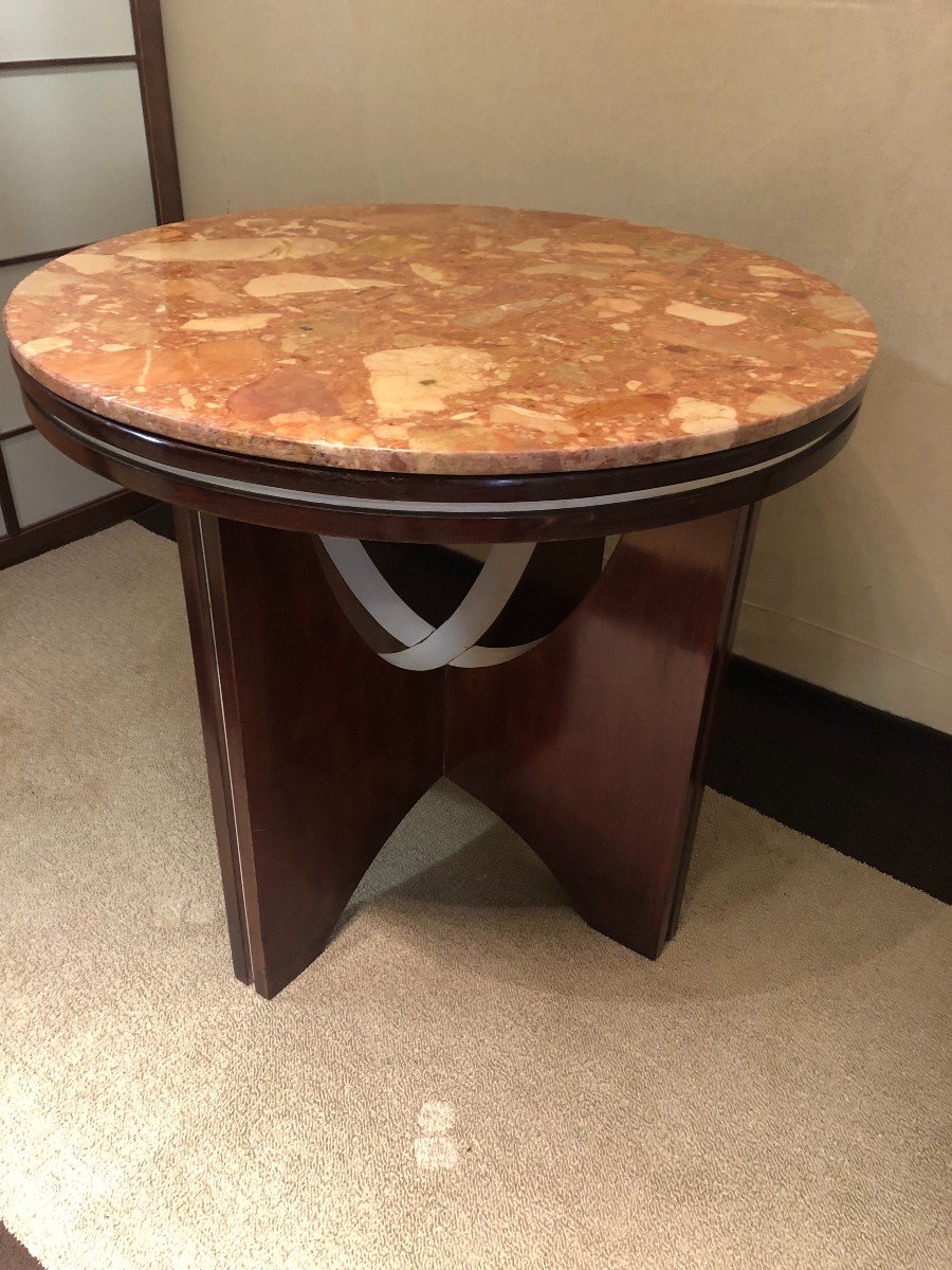 Art Deco Pedestal Table-photo-4