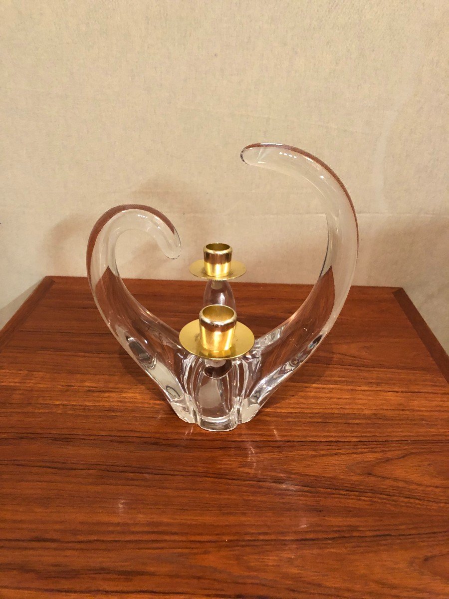 Bougeoir Cristal  Art Déco 