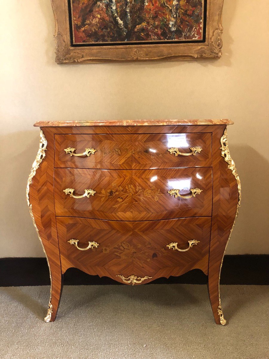 Louis XV Style Chest Of Drawers-photo-3