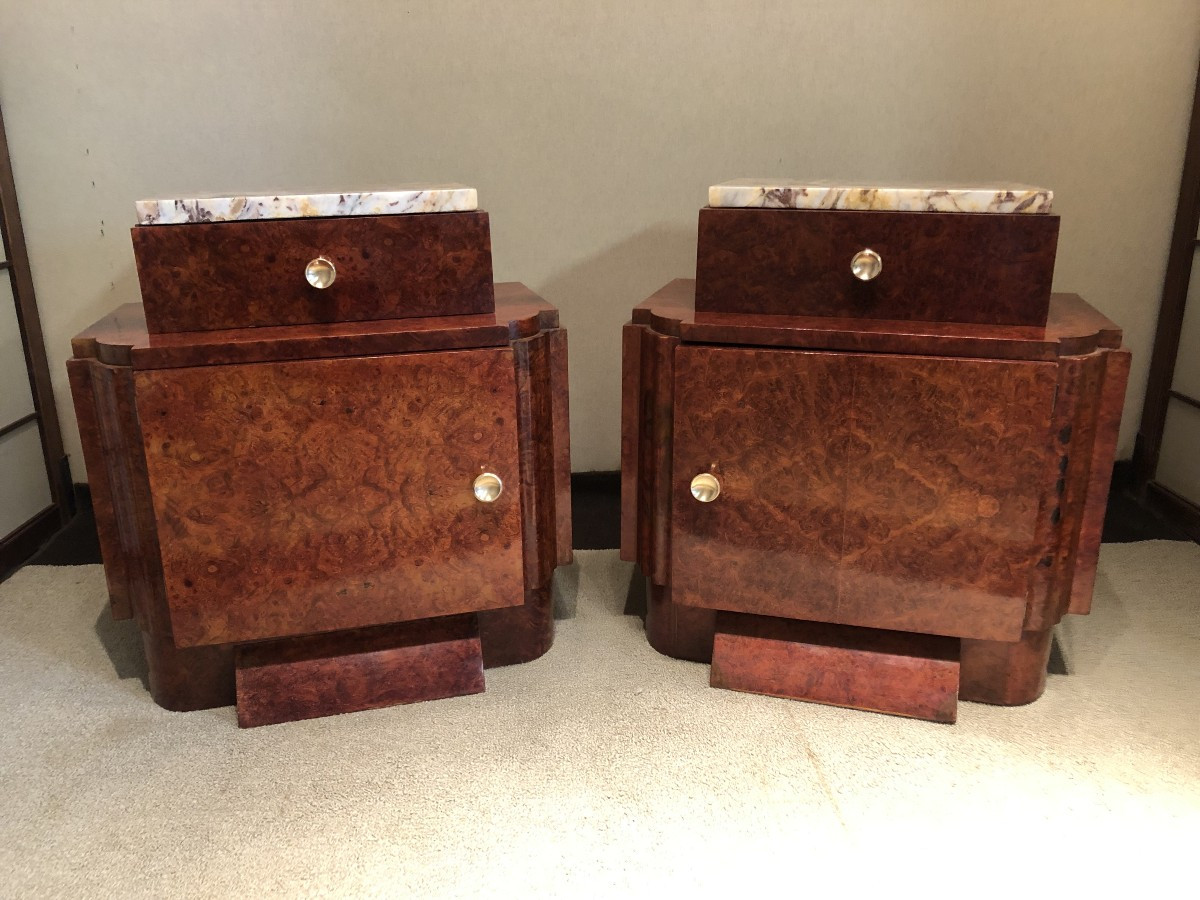 Paire chevets art déco