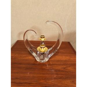 Art Deco Crystal Candle Holder 