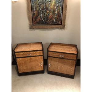 Pair Of Art Deco Bedside Tables