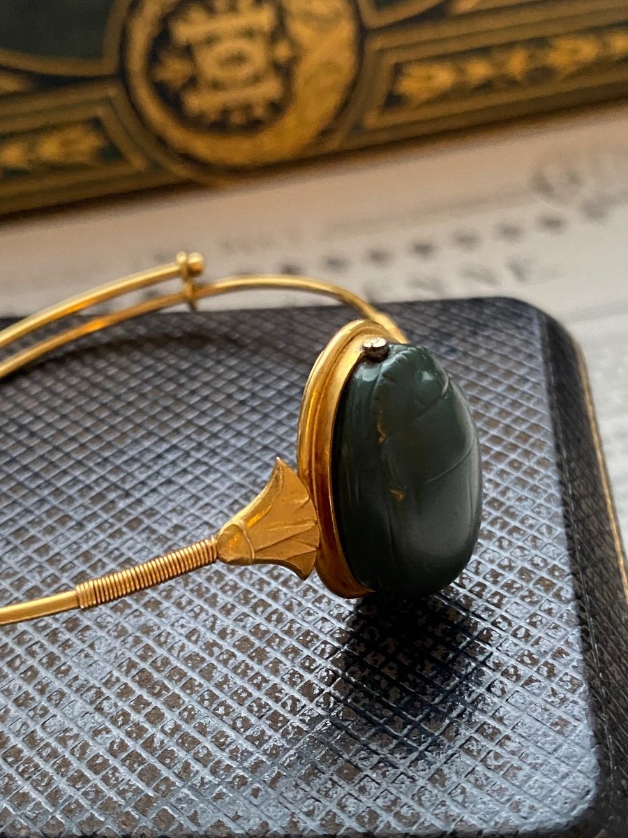 The Egyptian Revival Style Bracelet In Gold-photo-3