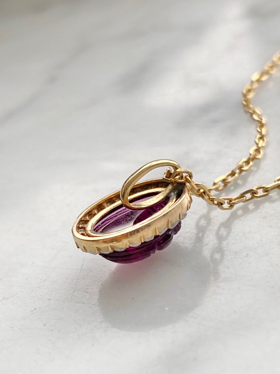 Renouveau égyptien Petit Pendentif Composé d'Or 18k-photo-3