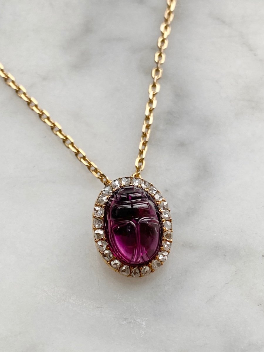 Renouveau égyptien Petit Pendentif Composé d'Or 18k