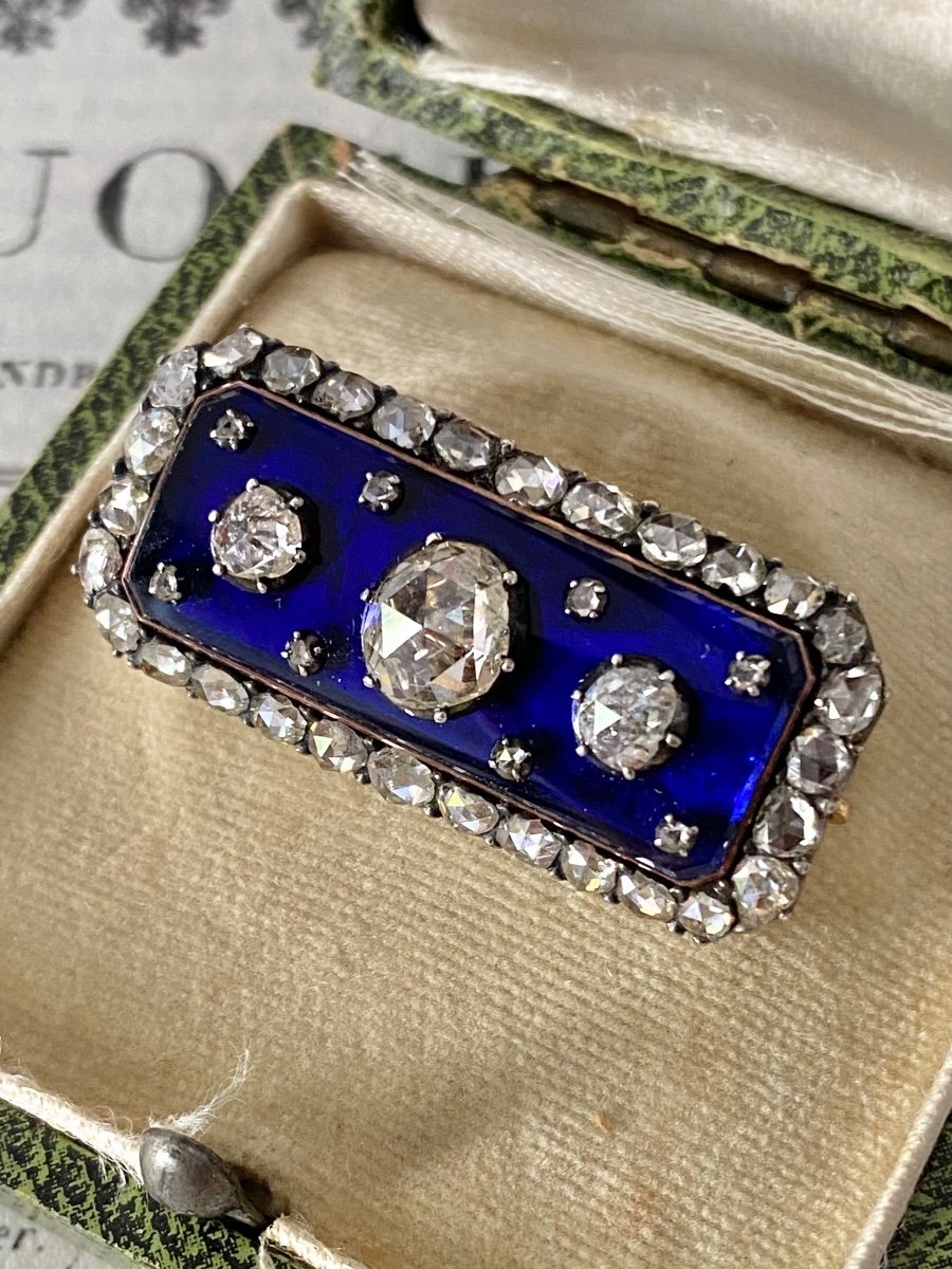 Bague Du XVIIIème Siècle Transformée En Broche, Appelée Bague « Au Firmament »-photo-3