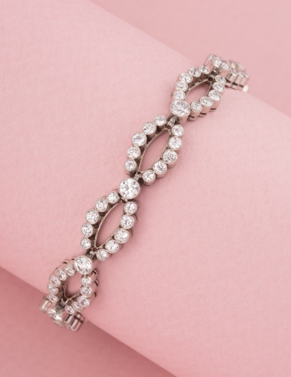 Belle Epoque Bracelet In Platinum And Diamonds 