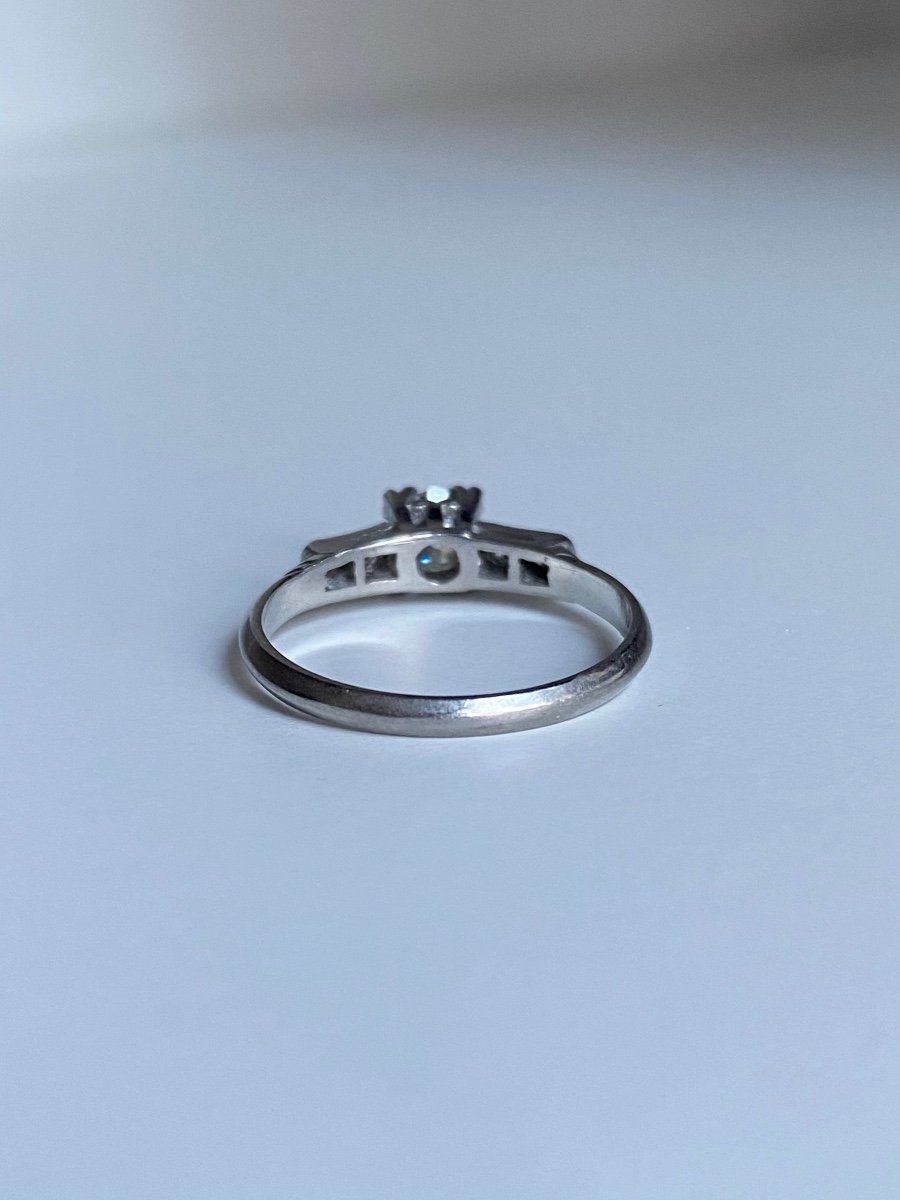 Art Deco Ring In Platinum And Diamonds -photo-3