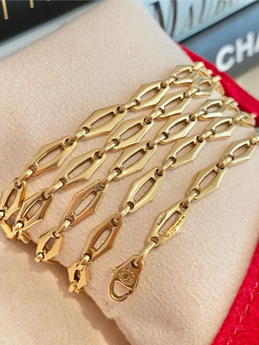 Rare Cartier “c De Cartier” Necklace In 18k Yellow Gold-photo-4