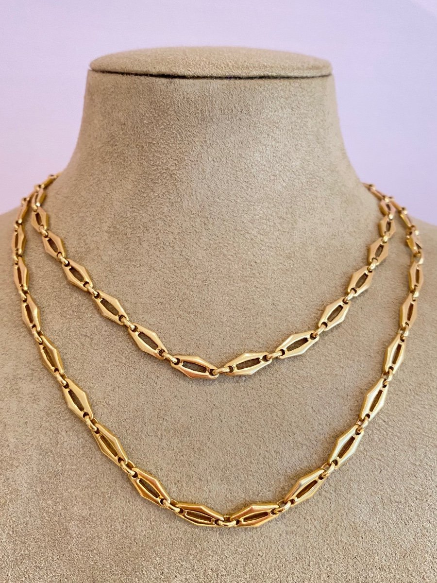 Rare Cartier “c De Cartier” Necklace In 18k Yellow Gold-photo-2