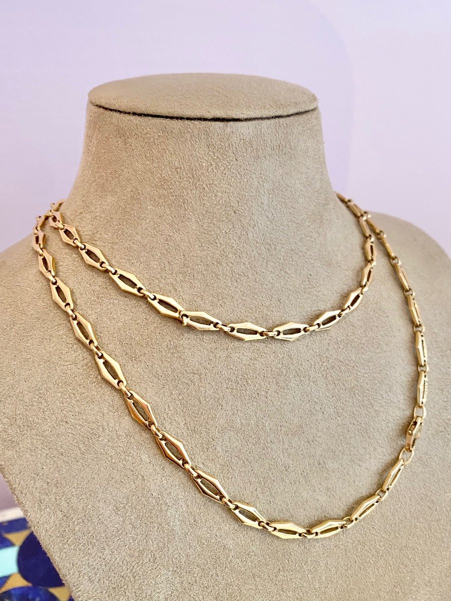 Rare Cartier “c De Cartier” Necklace In 18k Yellow Gold-photo-3