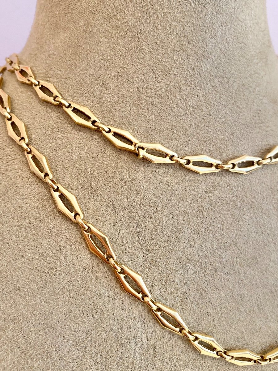Rare Cartier “c De Cartier” Necklace In 18k Yellow Gold-photo-4