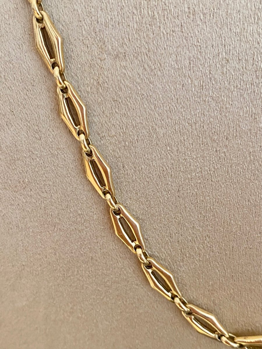 Rare Cartier “c De Cartier” Necklace In 18k Yellow Gold-photo-7