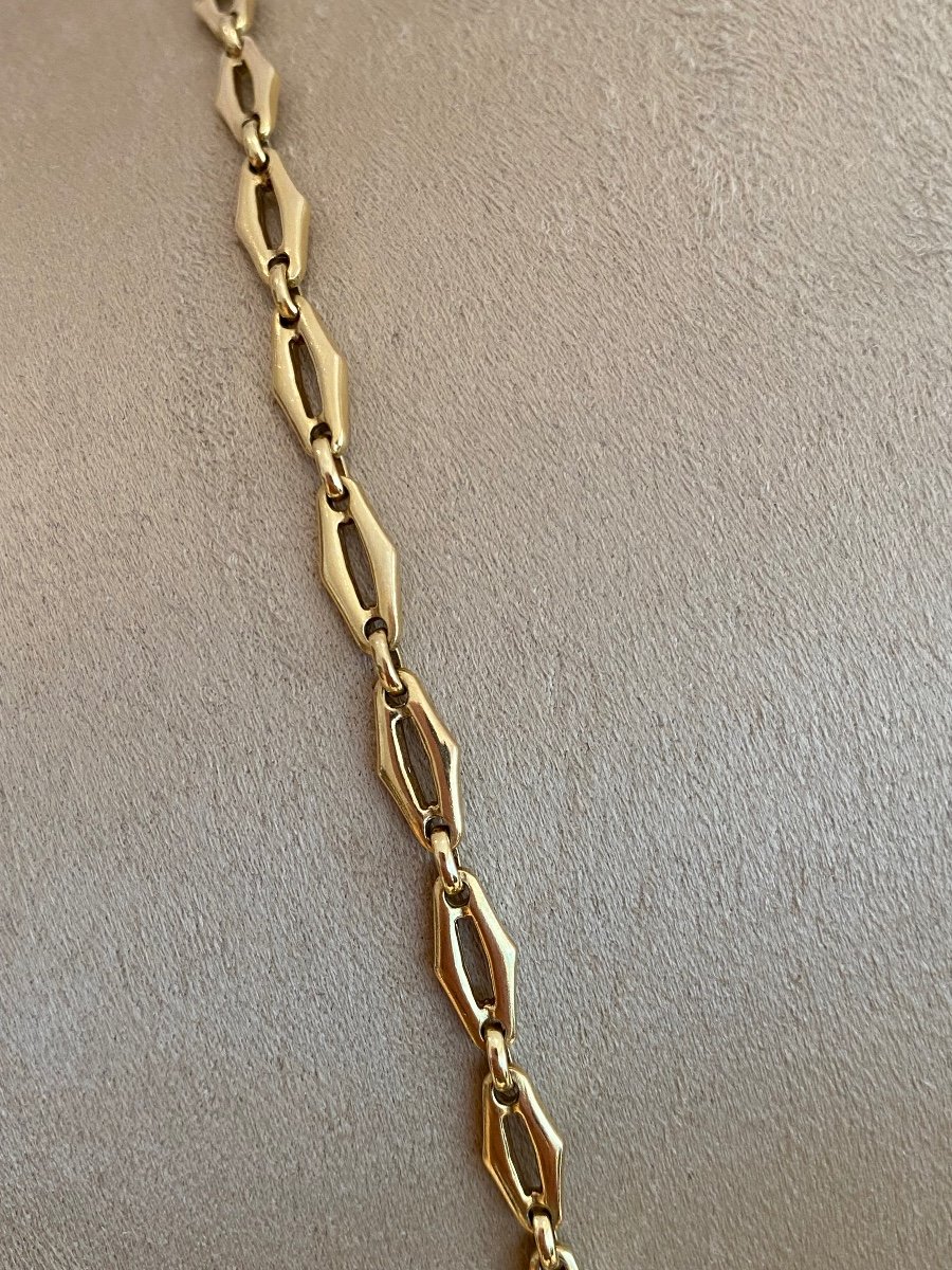 Rare Cartier “c De Cartier” Necklace In 18k Yellow Gold-photo-8