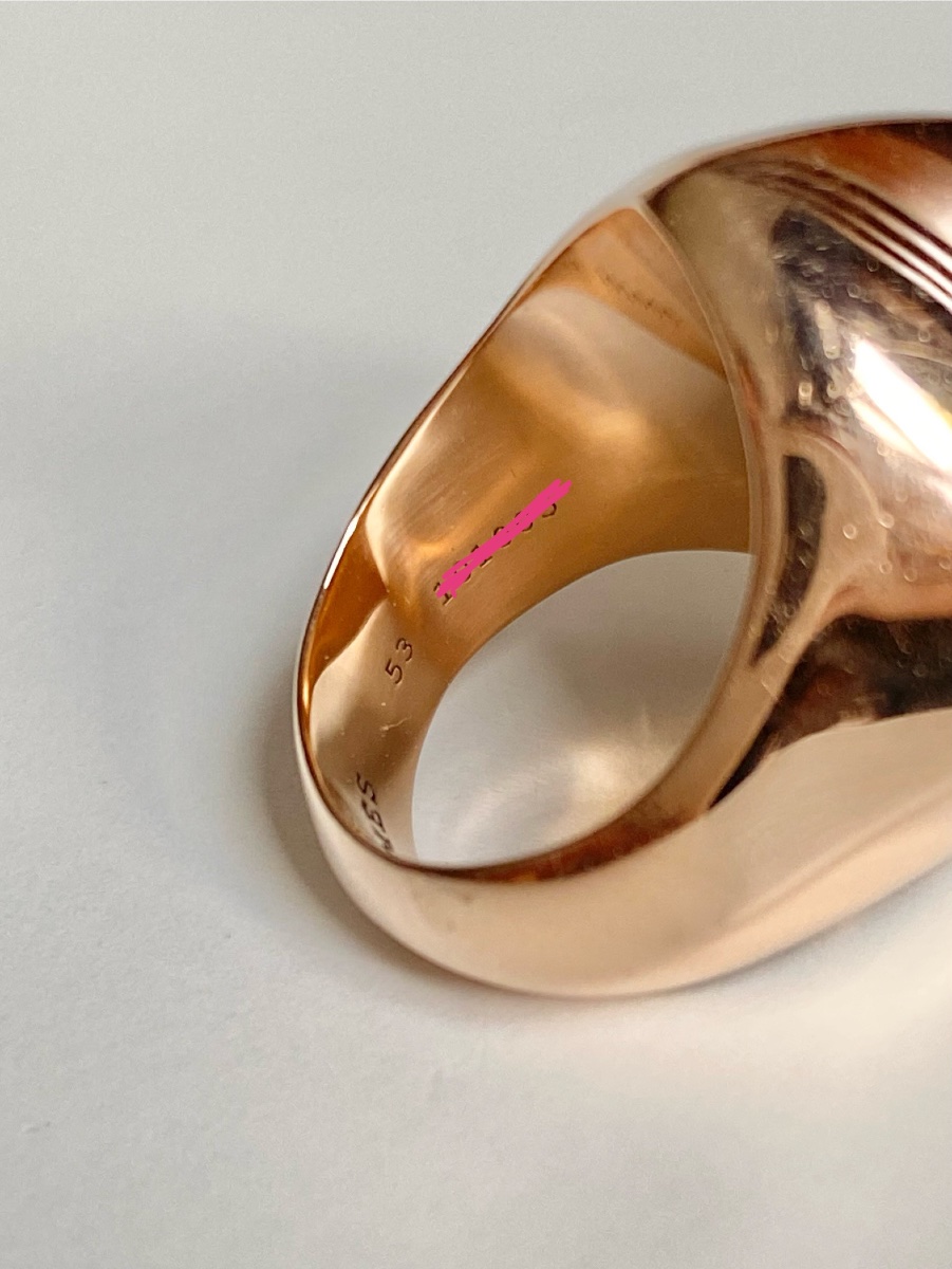 Hermès Collier De Chien Rock Ring In 18k Rose Gold-photo-1