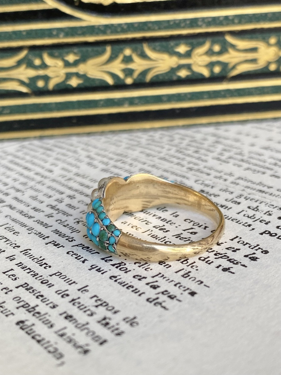 Antique Flower Ring In 18k Yellow Gold-photo-1
