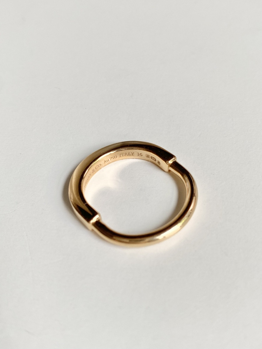 Bague Tiffany & Co Lock En Or Rose 18k-photo-3