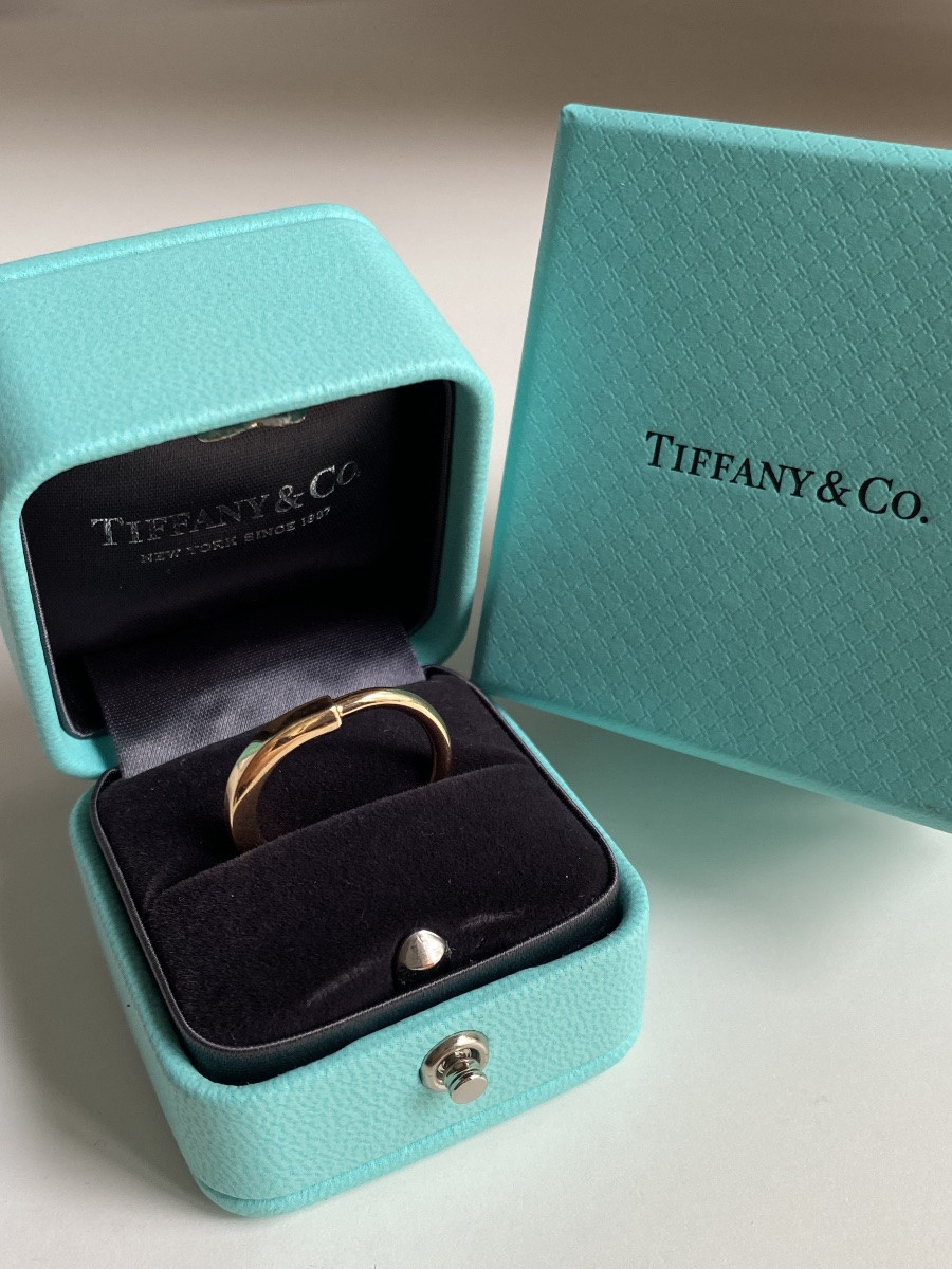 Bague Tiffany & Co Lock En Or Rose 18k-photo-2