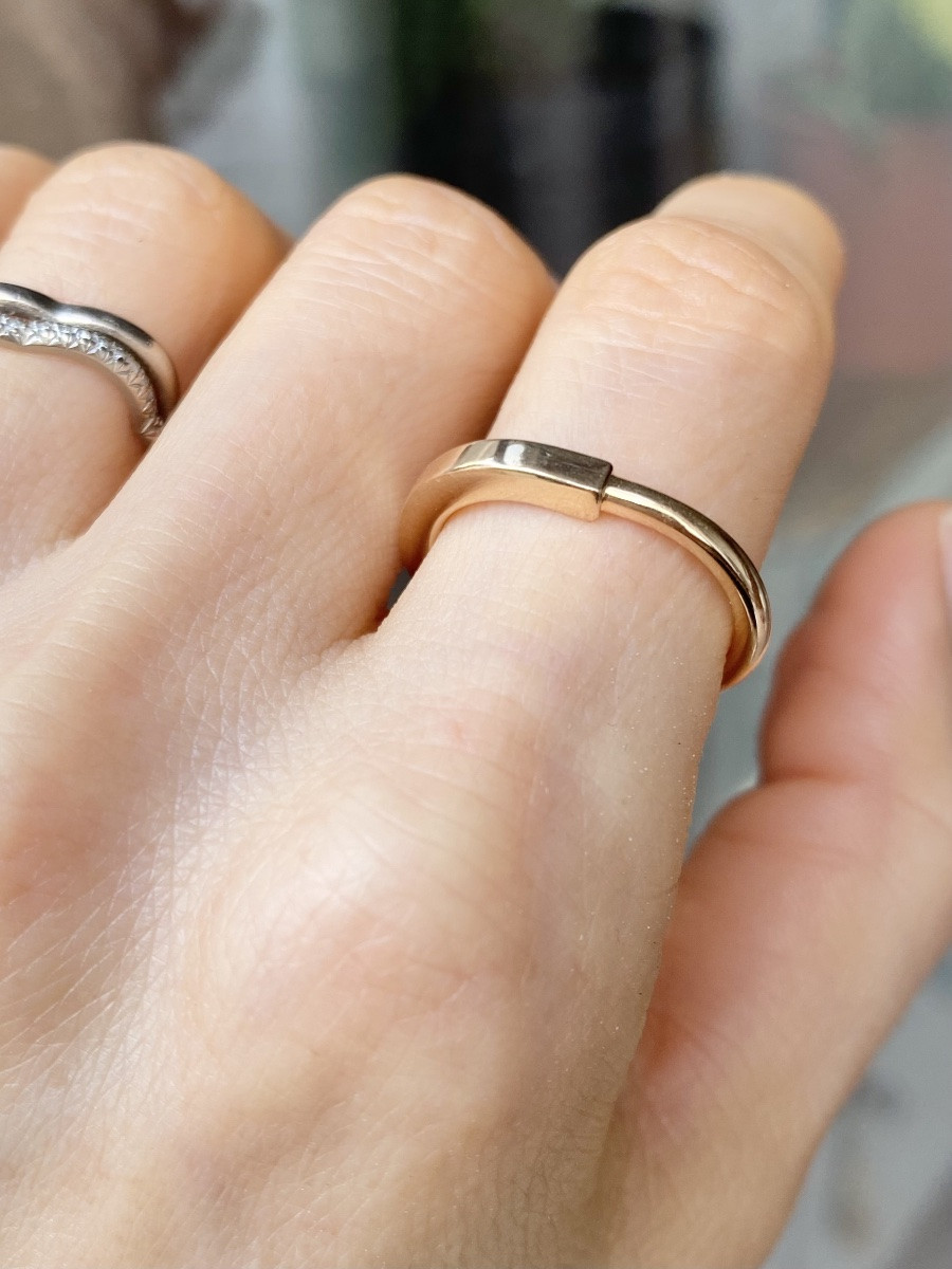 Bague Tiffany & Co Lock En Or Rose 18k-photo-4