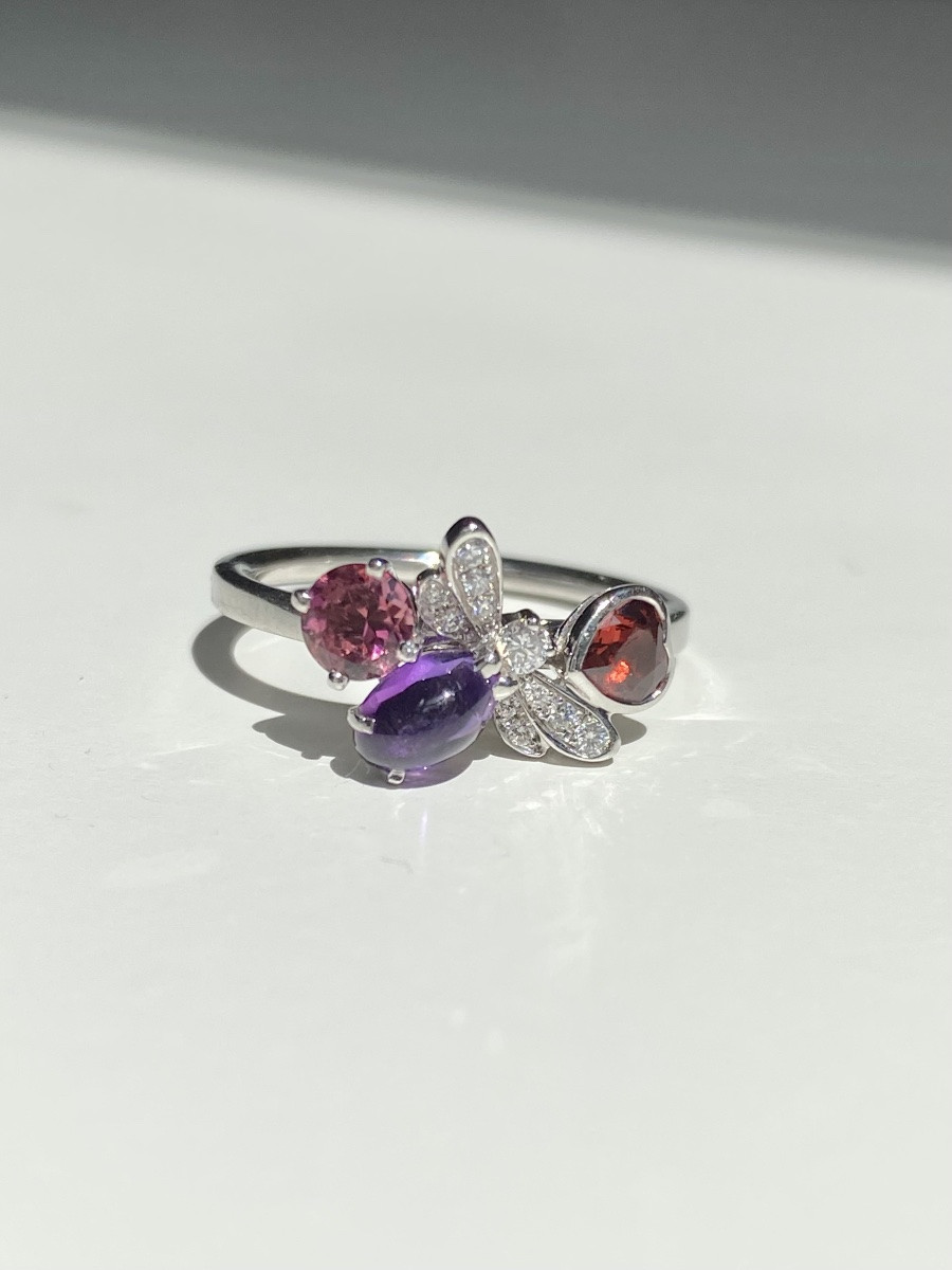 Bague CHAUMET en or blanc 18K modèle « Attrape-moi si tu m’aimes »-photo-2