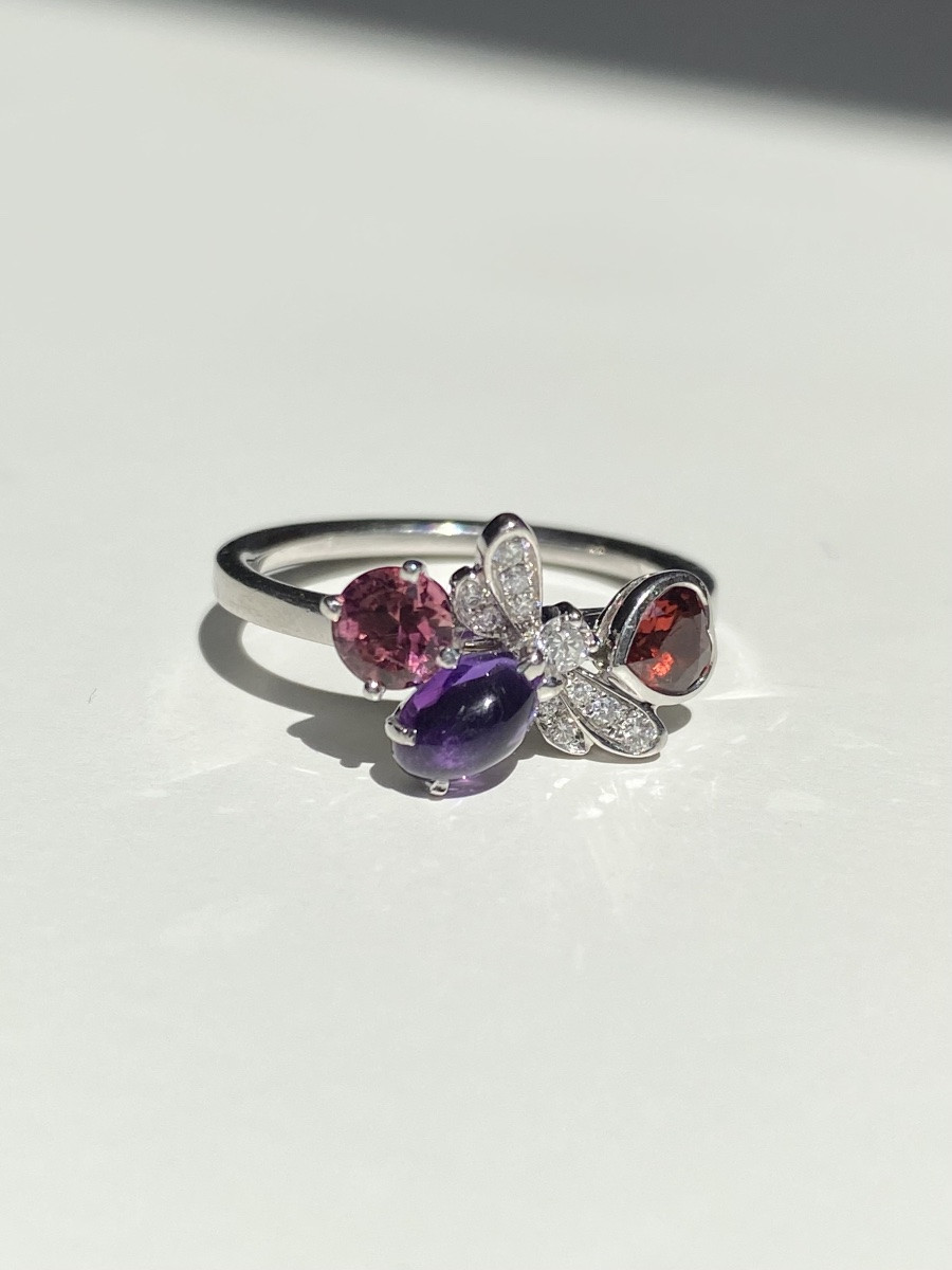 Bague CHAUMET en or blanc 18K modèle « Attrape-moi si tu m’aimes »-photo-2