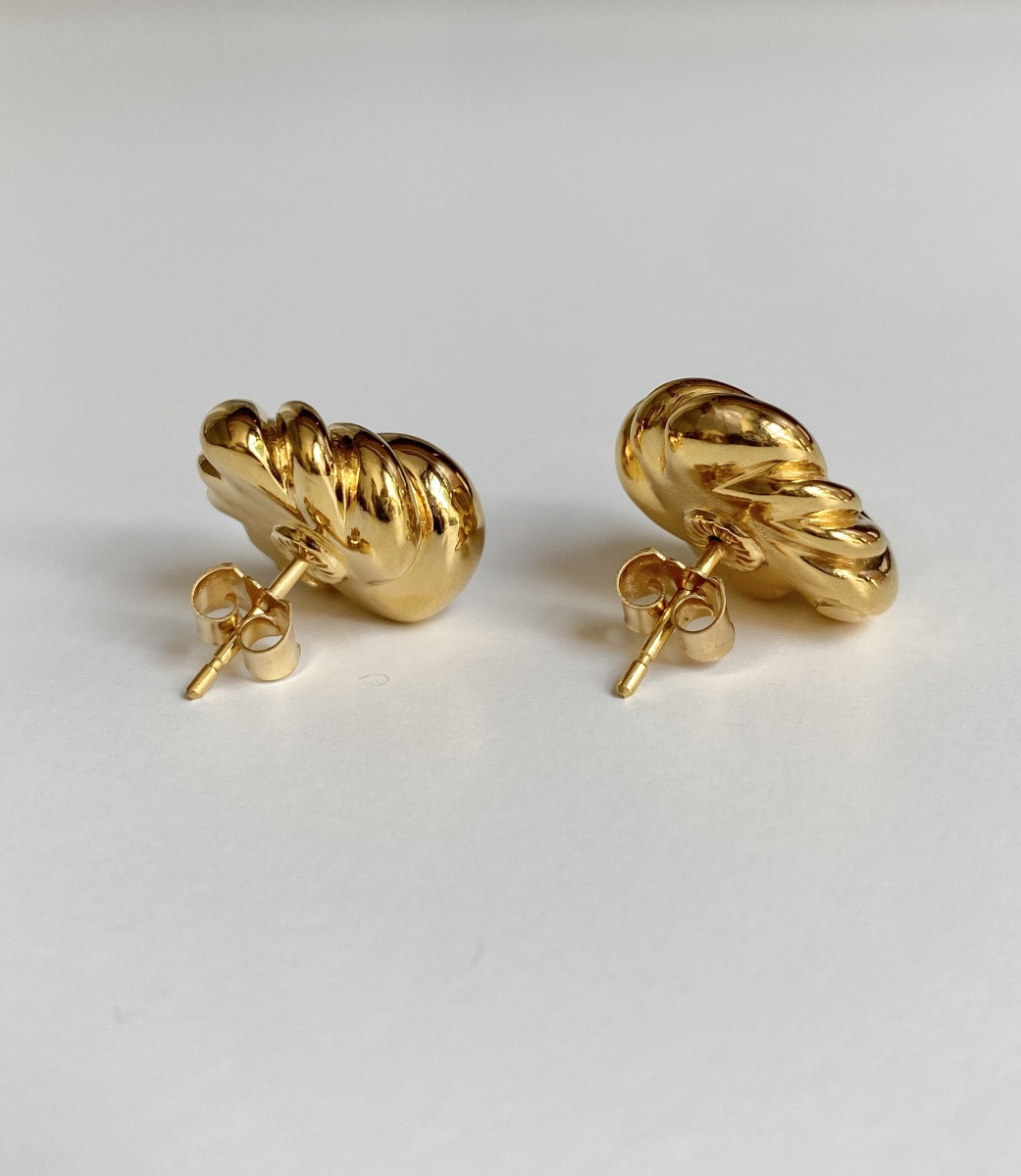 Boucles d'oreilles en or jaune 18K-photo-3