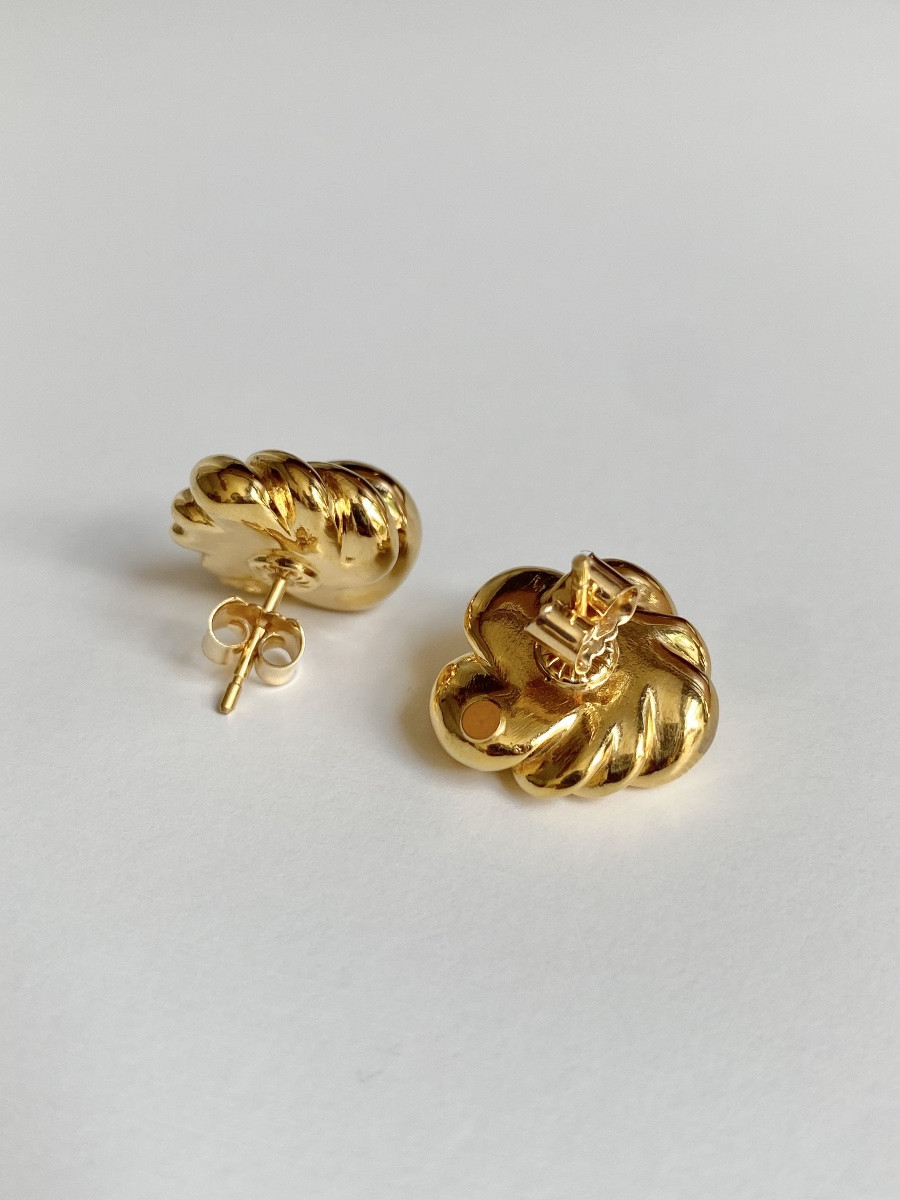 Boucles d'oreilles en or jaune 18K-photo-4