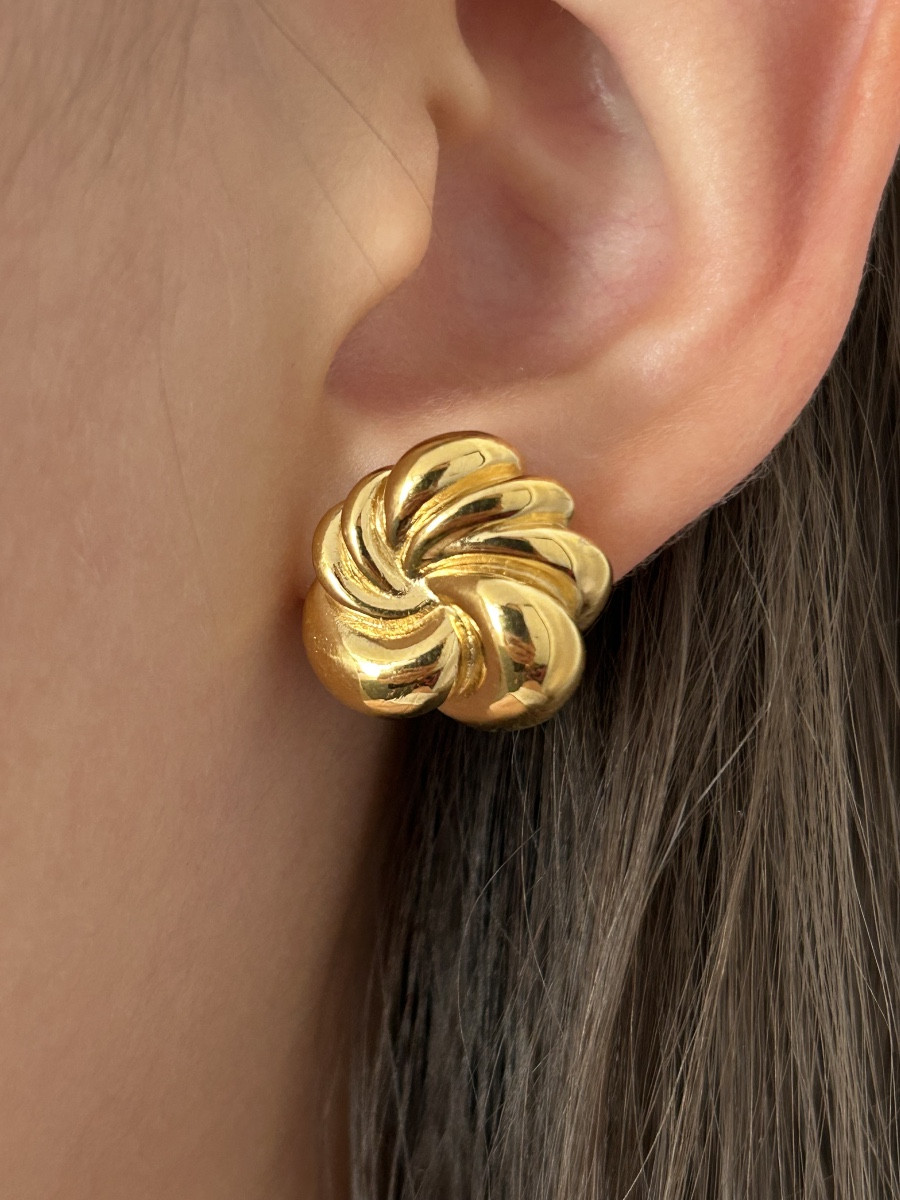 Boucles d'oreilles en or jaune 18K-photo-6