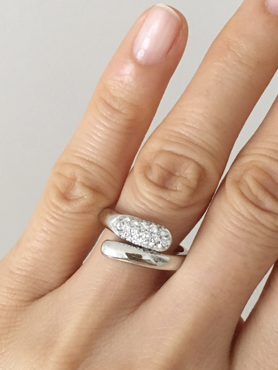 Bvlgari Astrea Model Ring In 18k White Gold And Diamonds -photo-7