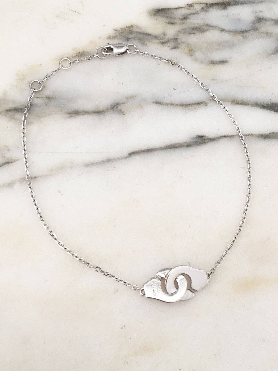 DINH VAN Bracelet menottes en or blanc 18K -photo-2