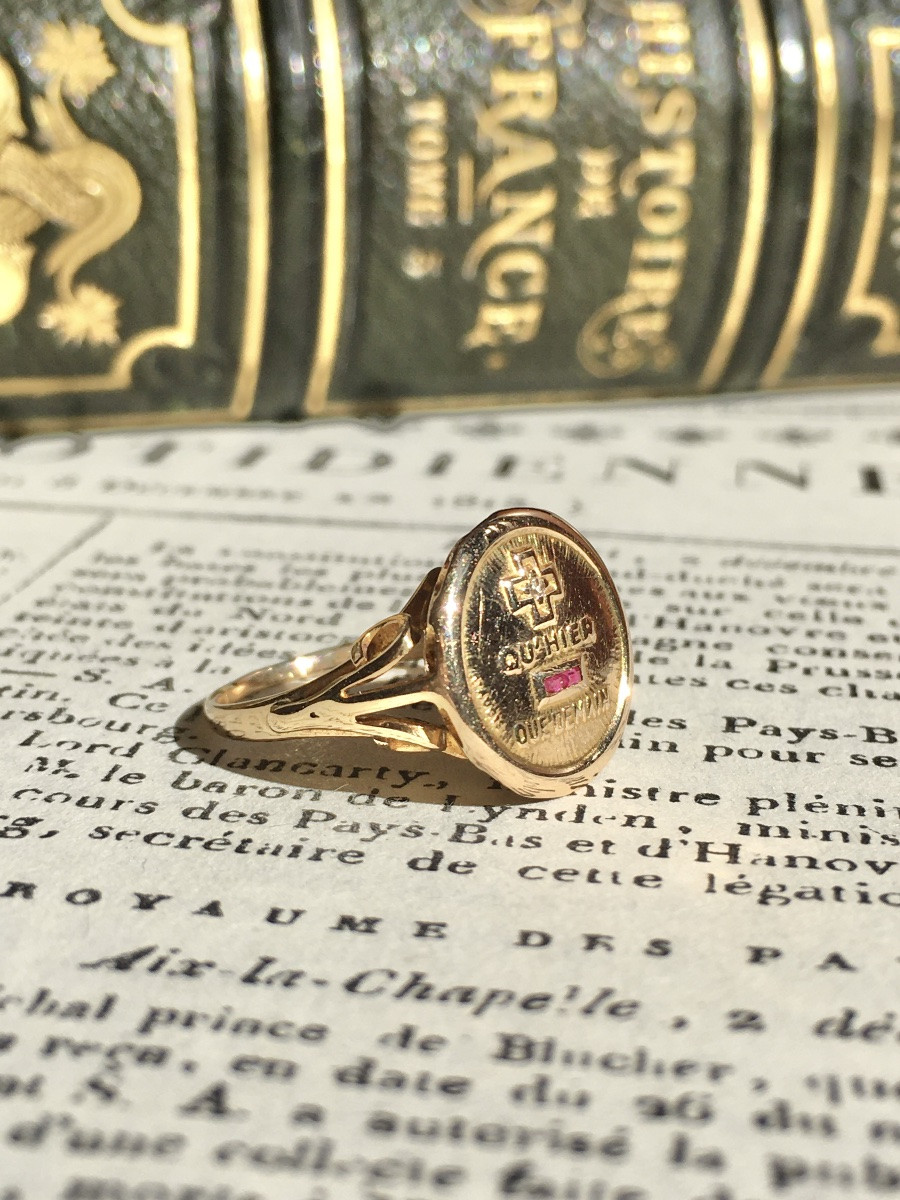 Bague d’amour Augis en or jaune 18K-photo-2