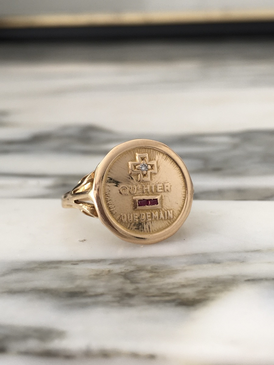 Bague d’amour Augis en or jaune 18K-photo-1