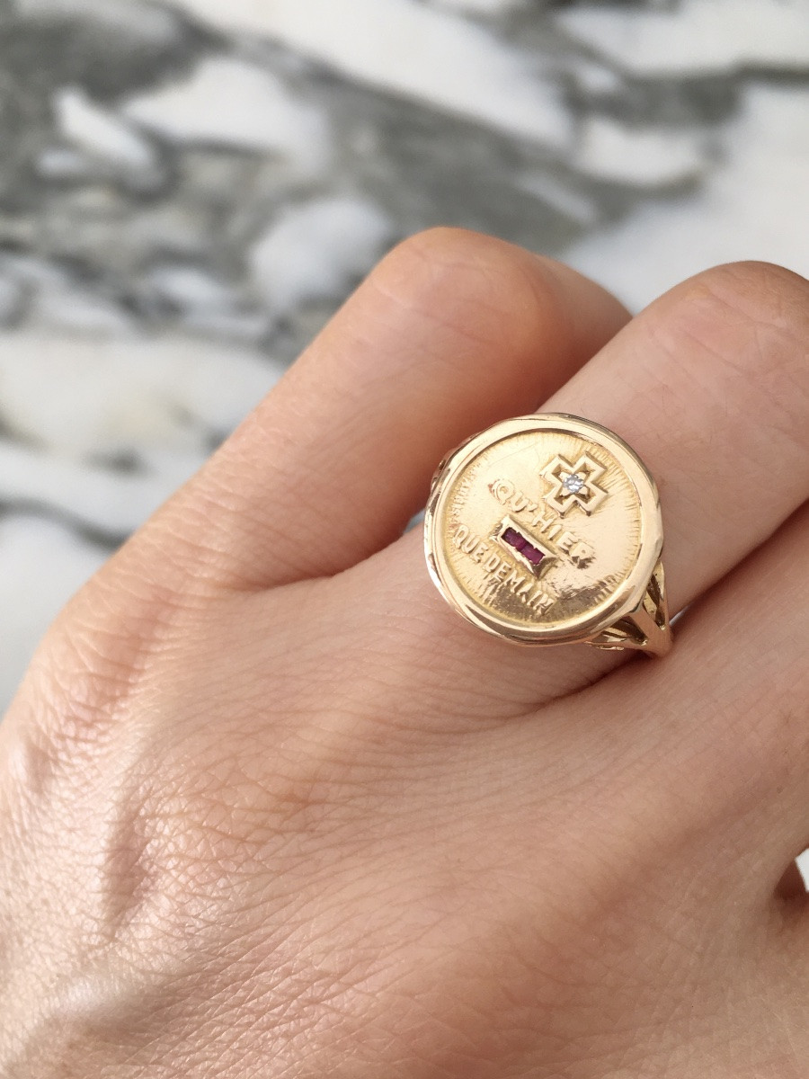Bague d’amour Augis en or jaune 18K-photo-4