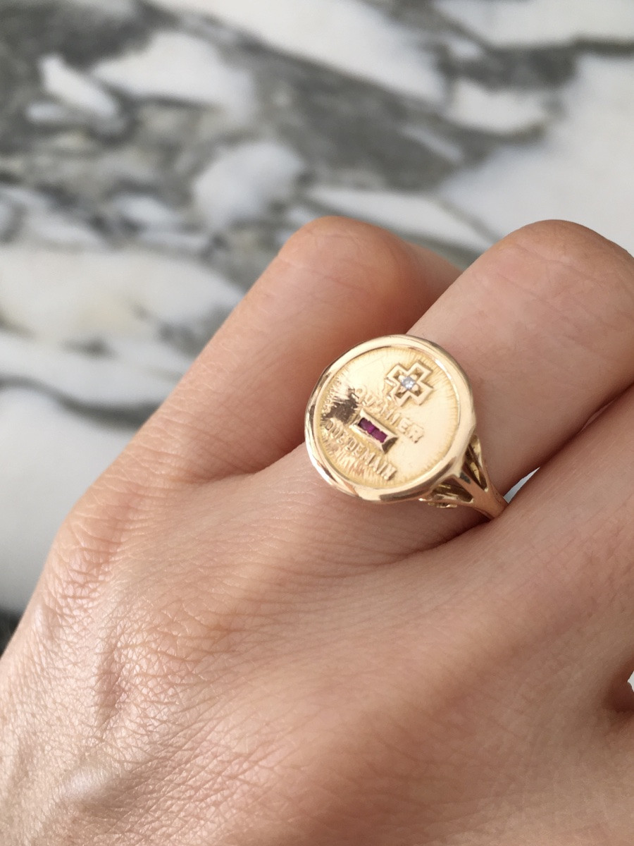 Bague d’amour Augis en or jaune 18K-photo-5