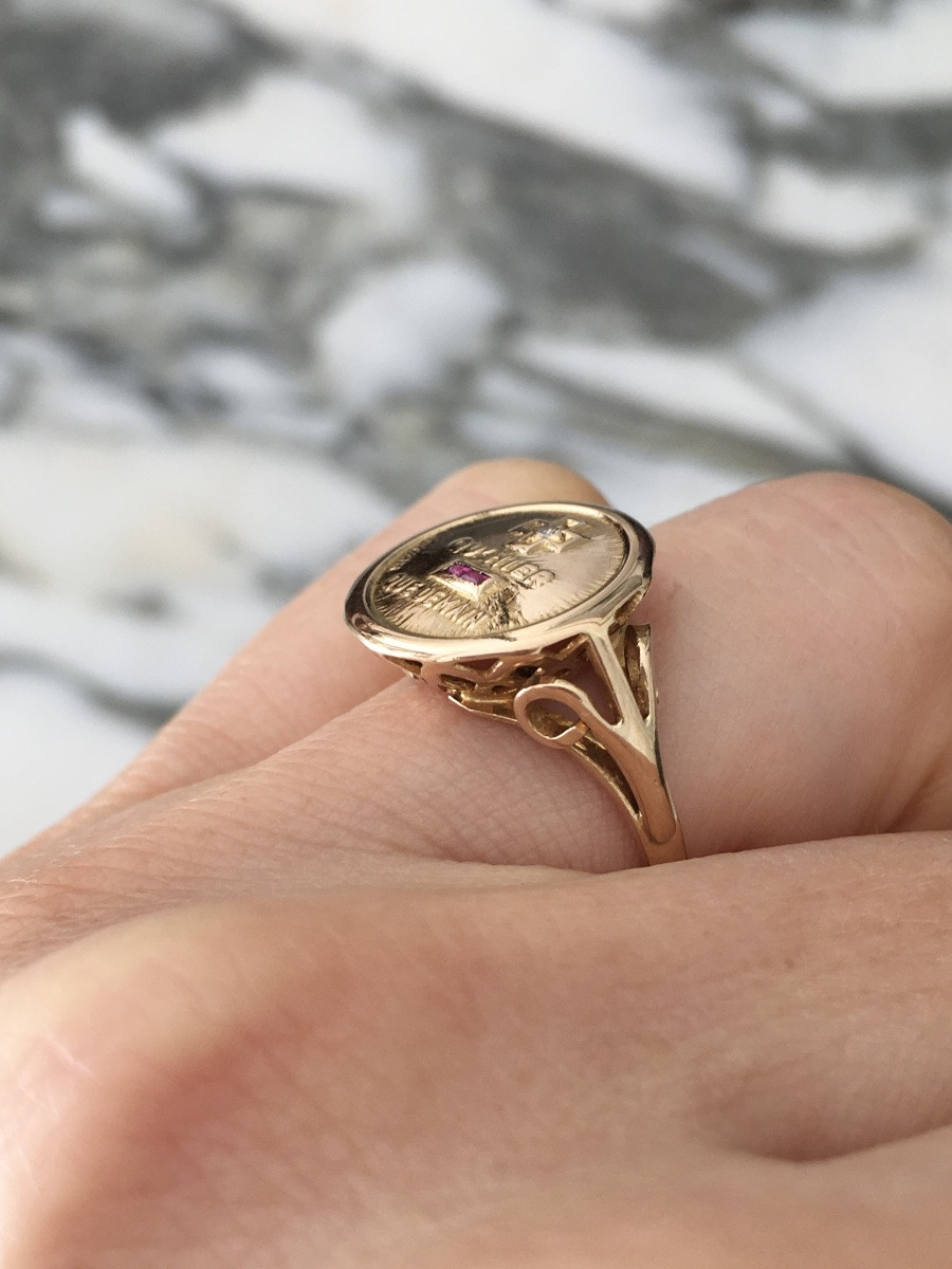 Bague d’amour Augis en or jaune 18K-photo-6