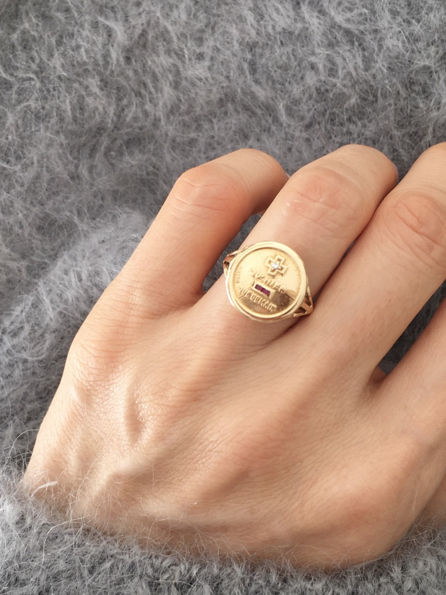 Bague d’amour Augis en or jaune 18K-photo-7