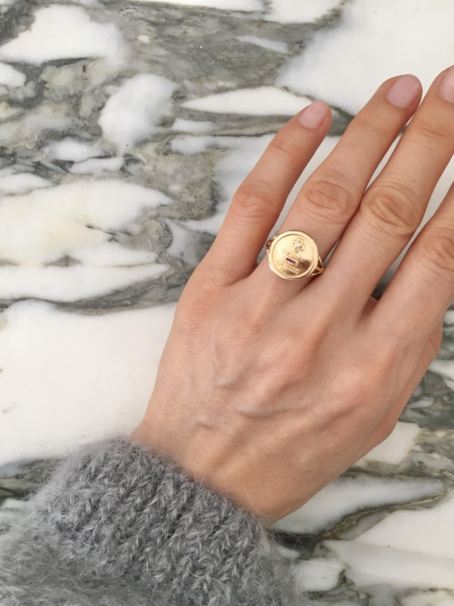 Bague d’amour Augis en or jaune 18K-photo-8