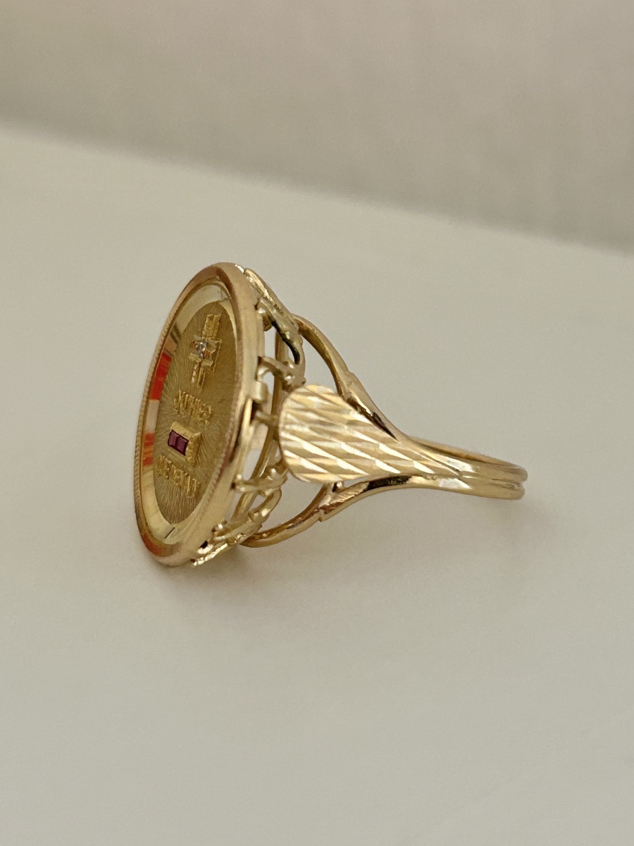Bague d’amour Augis en or jaune 18K-photo-2