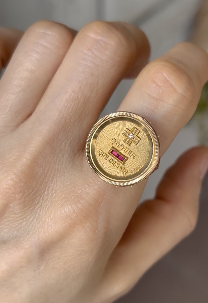 Bague d’amour Augis en or jaune 18K-photo-3