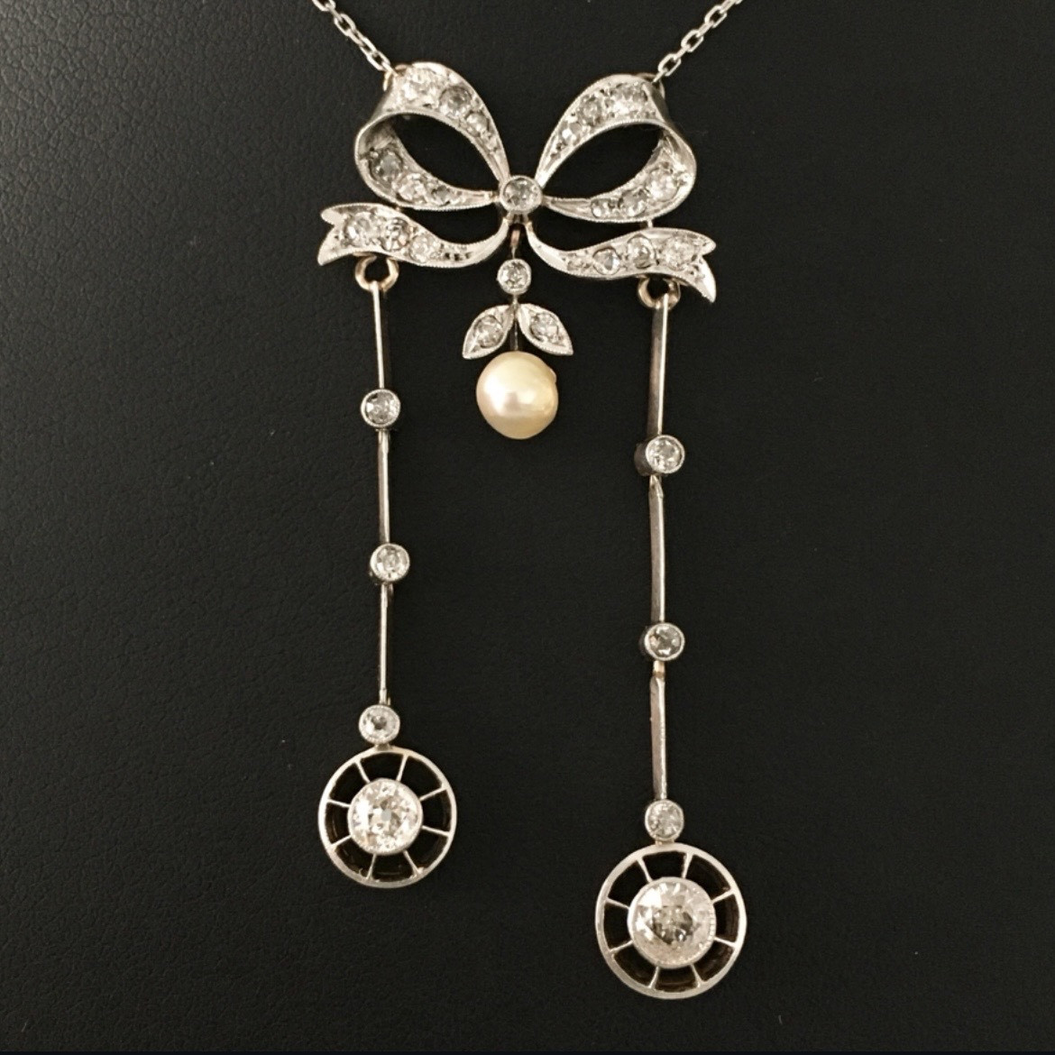 Collier négligé Belle Époque en or jaune 18K 