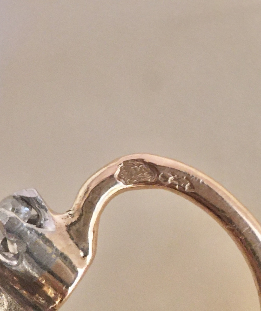 Belle époque 18k Rose Gold Sleeper Earrings -photo-4